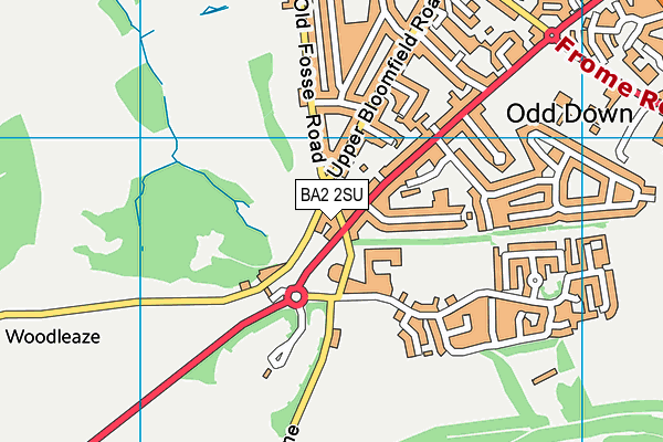 BA2 2SU map - OS VectorMap District (Ordnance Survey)