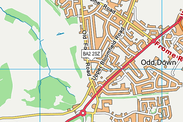 BA2 2SZ map - OS VectorMap District (Ordnance Survey)