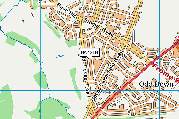 BA2 2TB map - OS VectorMap District (Ordnance Survey)