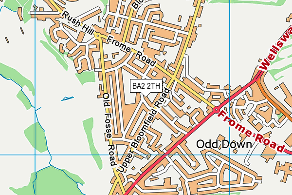 BA2 2TH map - OS VectorMap District (Ordnance Survey)