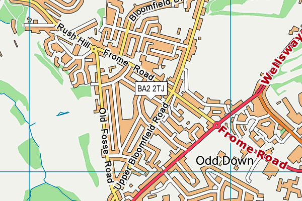 BA2 2TJ map - OS VectorMap District (Ordnance Survey)