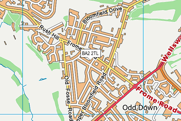 BA2 2TL map - OS VectorMap District (Ordnance Survey)