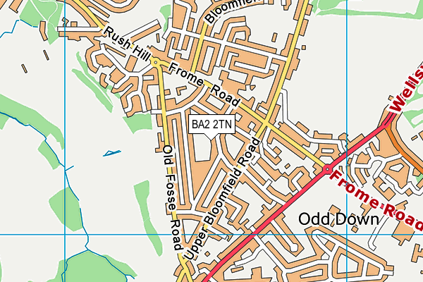 BA2 2TN map - OS VectorMap District (Ordnance Survey)