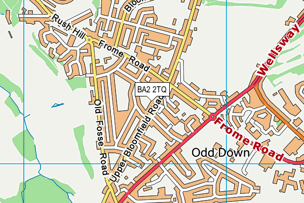 BA2 2TQ map - OS VectorMap District (Ordnance Survey)