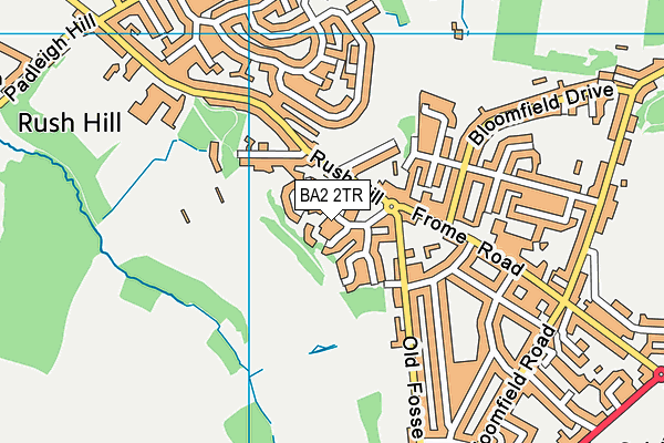 BA2 2TR map - OS VectorMap District (Ordnance Survey)