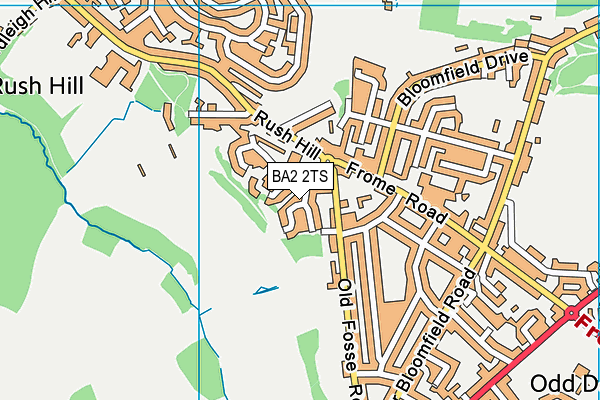 BA2 2TS map - OS VectorMap District (Ordnance Survey)