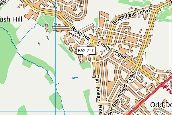 BA2 2TT map - OS VectorMap District (Ordnance Survey)