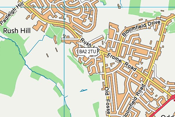 BA2 2TU map - OS VectorMap District (Ordnance Survey)