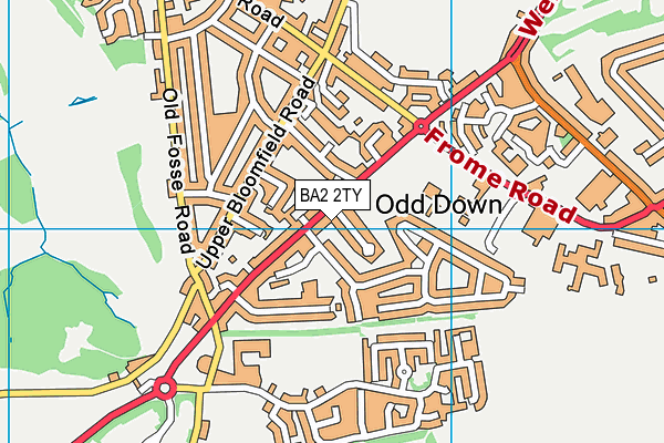 BA2 2TY map - OS VectorMap District (Ordnance Survey)