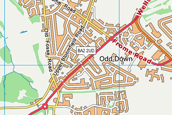 BA2 2UD map - OS VectorMap District (Ordnance Survey)