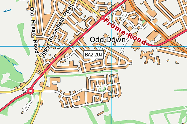 BA2 2UJ map - OS VectorMap District (Ordnance Survey)