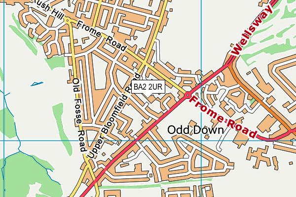 BA2 2UR map - OS VectorMap District (Ordnance Survey)