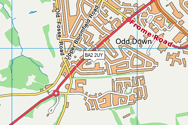 BA2 2UY map - OS VectorMap District (Ordnance Survey)