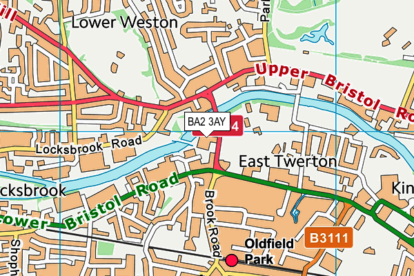 BA2 3AY map - OS VectorMap District (Ordnance Survey)