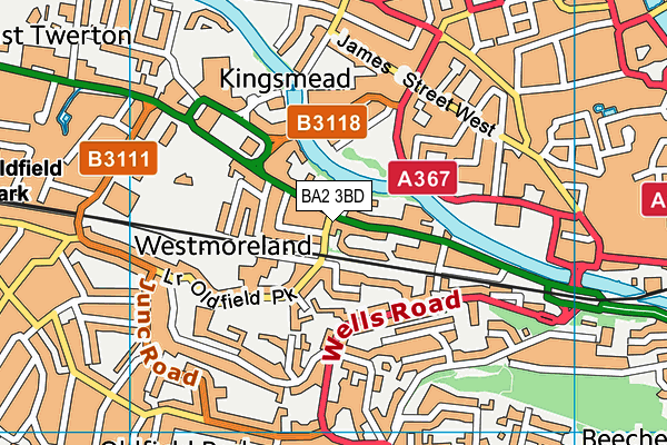 BA2 3BD map - OS VectorMap District (Ordnance Survey)