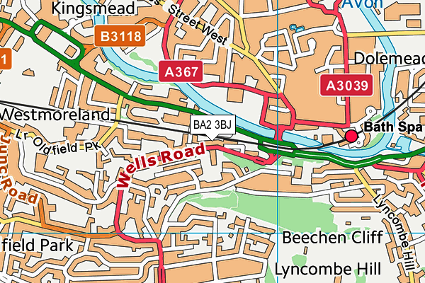 BA2 3BJ map - OS VectorMap District (Ordnance Survey)