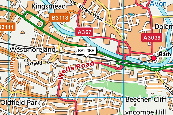 BA2 3BR map - OS VectorMap District (Ordnance Survey)