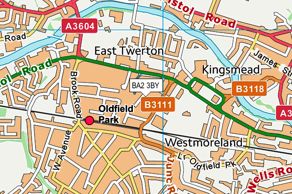 BA2 3BY map - OS VectorMap District (Ordnance Survey)