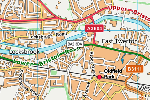 BA2 3DA map - OS VectorMap District (Ordnance Survey)