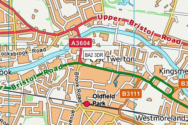 BA2 3DR map - OS VectorMap District (Ordnance Survey)