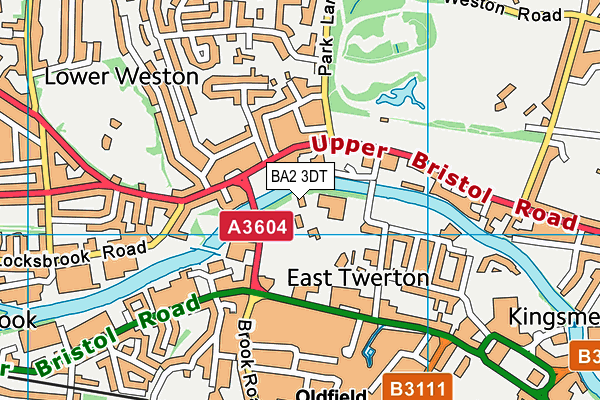 BA2 3DT map - OS VectorMap District (Ordnance Survey)