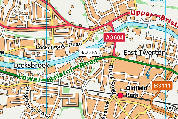 BA2 3EA map - OS VectorMap District (Ordnance Survey)