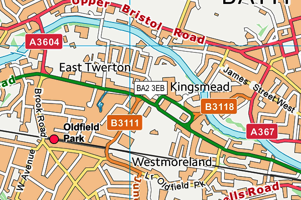 BA2 3EB map - OS VectorMap District (Ordnance Survey)