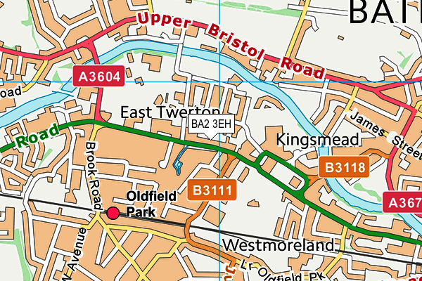 BA2 3EH map - OS VectorMap District (Ordnance Survey)