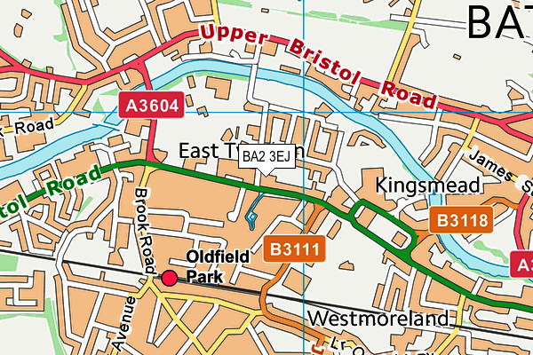 BA2 3EJ map - OS VectorMap District (Ordnance Survey)