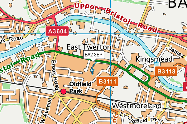 BA2 3EP map - OS VectorMap District (Ordnance Survey)