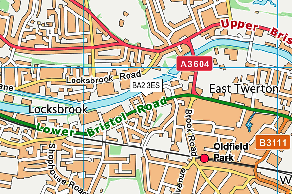 BA2 3ES map - OS VectorMap District (Ordnance Survey)