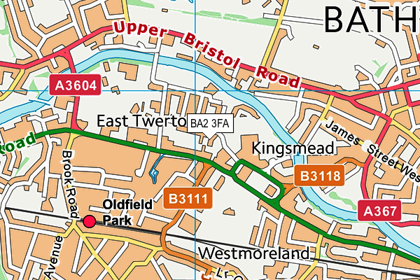 BA2 3FA map - OS VectorMap District (Ordnance Survey)