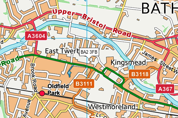 BA2 3FB map - OS VectorMap District (Ordnance Survey)