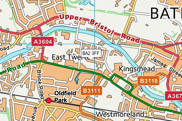 BA2 3FF map - OS VectorMap District (Ordnance Survey)