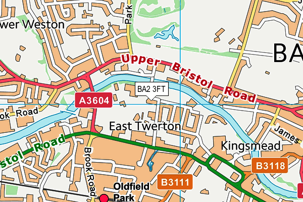 BA2 3FT map - OS VectorMap District (Ordnance Survey)