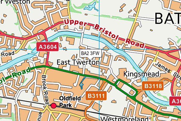 BA2 3FW map - OS VectorMap District (Ordnance Survey)