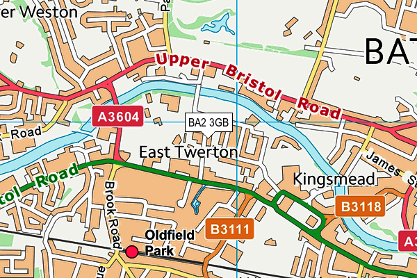 BA2 3GB map - OS VectorMap District (Ordnance Survey)