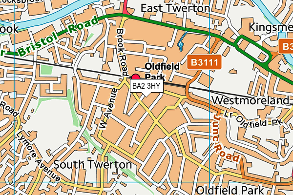 BA2 3HY map - OS VectorMap District (Ordnance Survey)