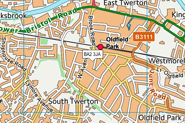 BA2 3JA map - OS VectorMap District (Ordnance Survey)