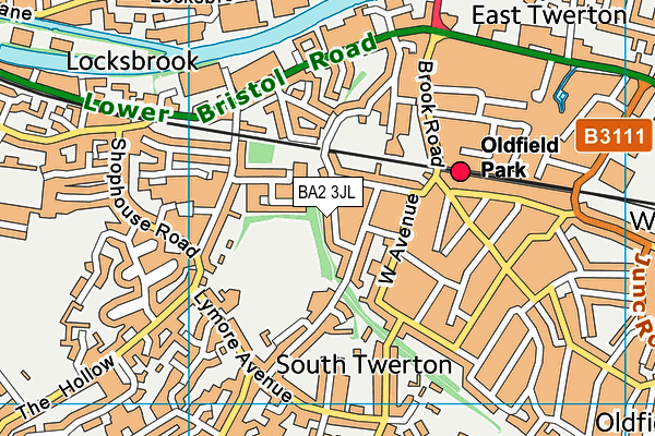 BA2 3JL map - OS VectorMap District (Ordnance Survey)