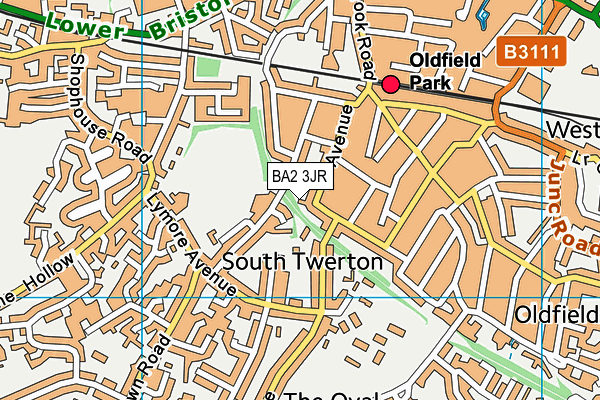 BA2 3JR map - OS VectorMap District (Ordnance Survey)