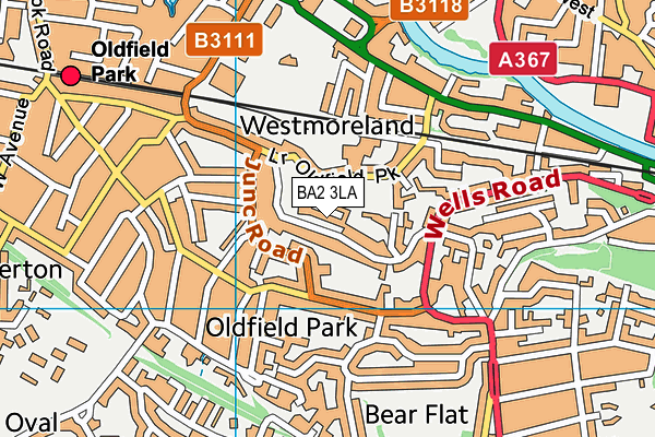 Hayesfield Girls School map (BA2 3LA) - OS VectorMap District (Ordnance Survey)