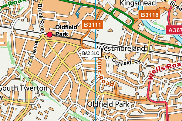 BA2 3LQ map - OS VectorMap District (Ordnance Survey)