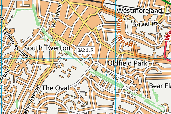 BA2 3LR map - OS VectorMap District (Ordnance Survey)