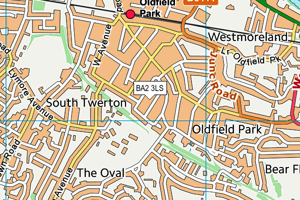 BA2 3LS map - OS VectorMap District (Ordnance Survey)