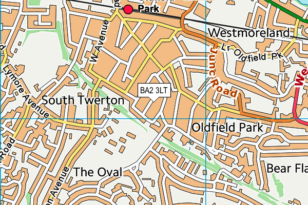 BA2 3LT map - OS VectorMap District (Ordnance Survey)