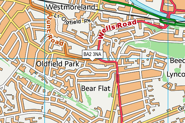 BA2 3NA map - OS VectorMap District (Ordnance Survey)