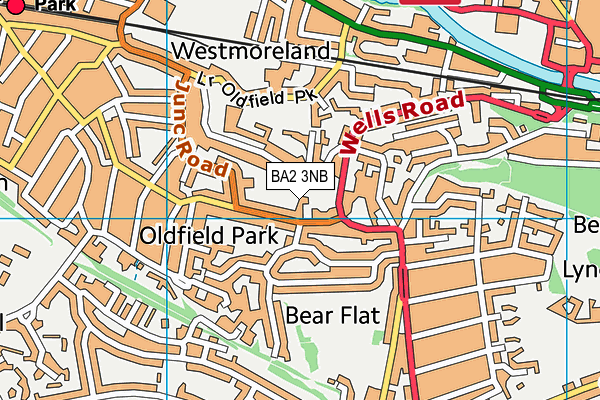 BA2 3NB map - OS VectorMap District (Ordnance Survey)