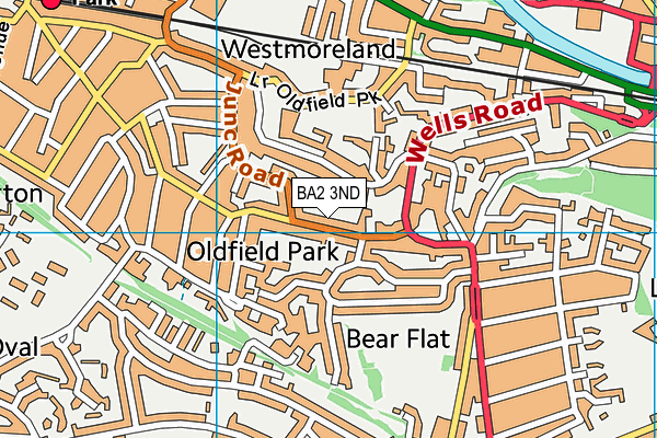 BA2 3ND map - OS VectorMap District (Ordnance Survey)