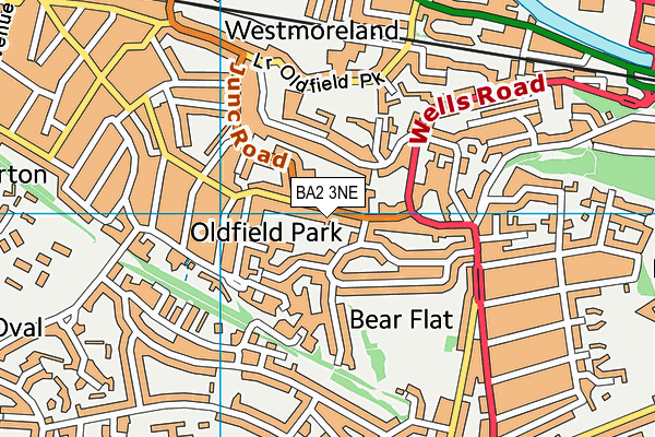 BA2 3NE map - OS VectorMap District (Ordnance Survey)